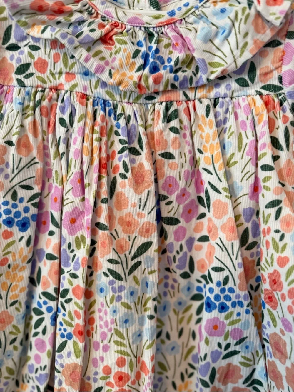 Cecil and Lou Floral Ruffle Collar Long-Sleeve Dress